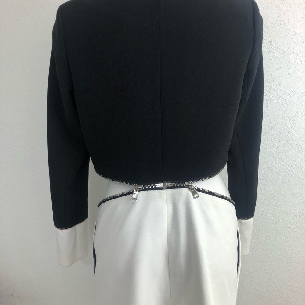Luii Zippered Linen Black and Cream Two Length Jacket Size Small - Picture 6 of 11